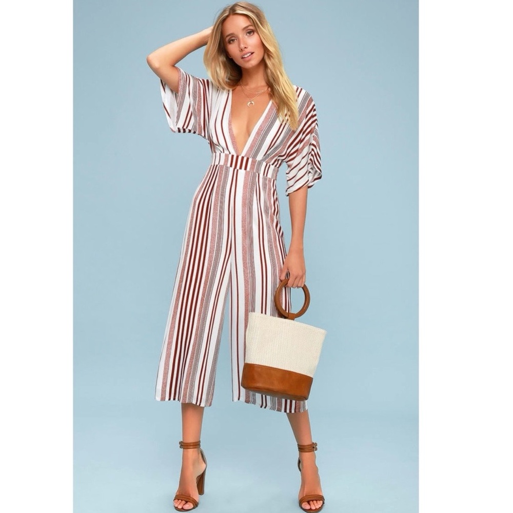 Hook, Line, & Sinker Lulu’s Rust Red Jumpsuit